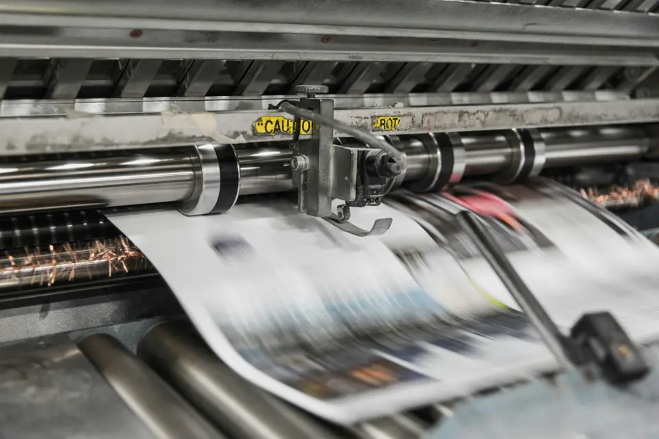 Offset printing press on the Aurel production floor